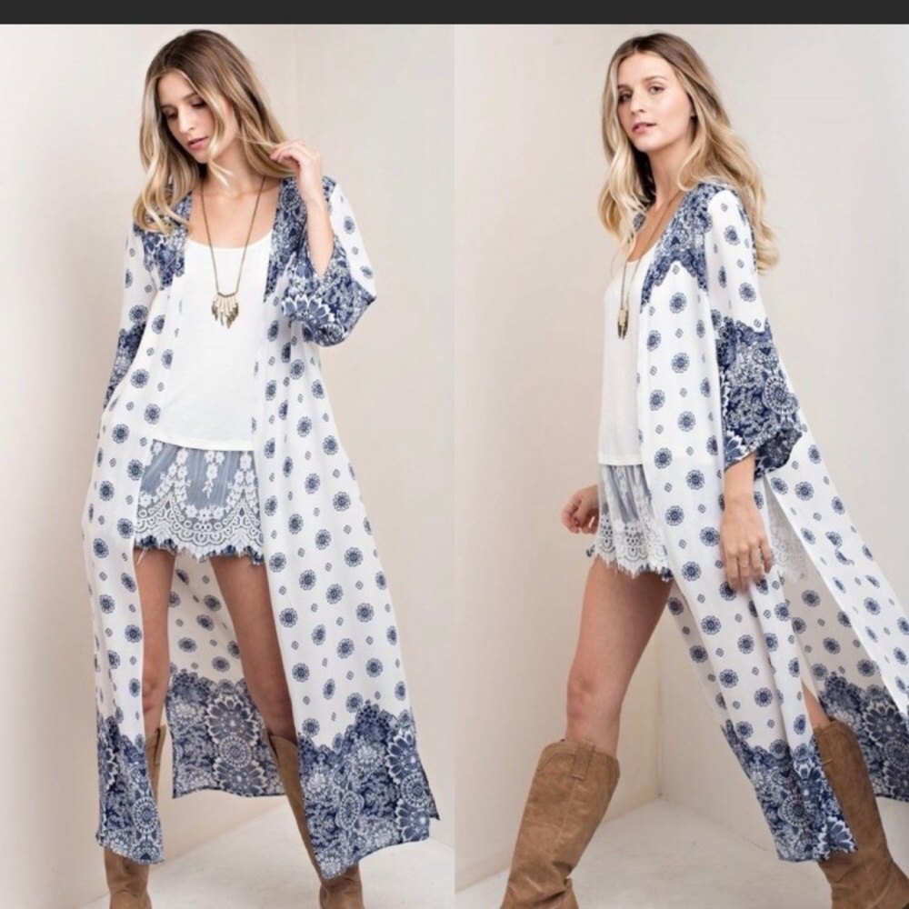 Side Slit Printed Duster
